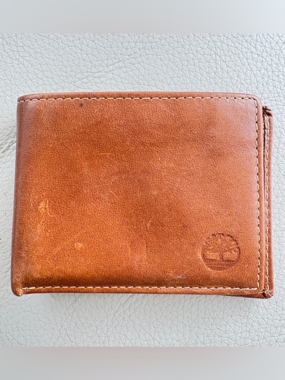 Timberland Tan Leather Bifold Card Holder Men Wallet